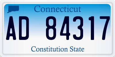 CT license plate AD84317