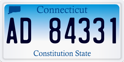 CT license plate AD84331