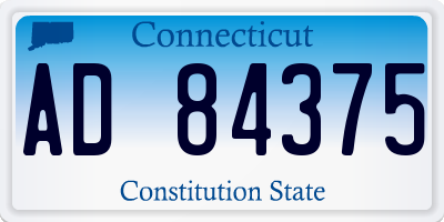 CT license plate AD84375