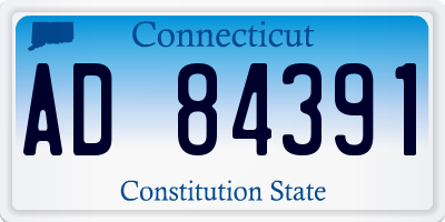 CT license plate AD84391