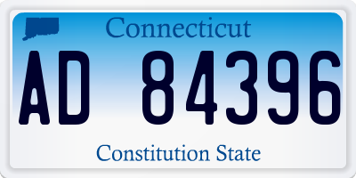 CT license plate AD84396