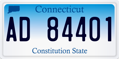 CT license plate AD84401