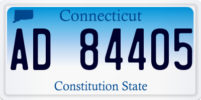 CT license plate AD84405