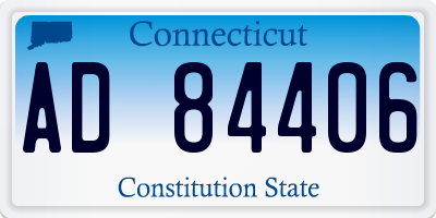 CT license plate AD84406