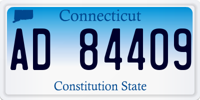 CT license plate AD84409
