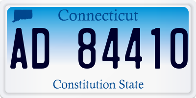CT license plate AD84410