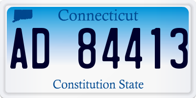 CT license plate AD84413