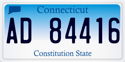 CT license plate AD84416