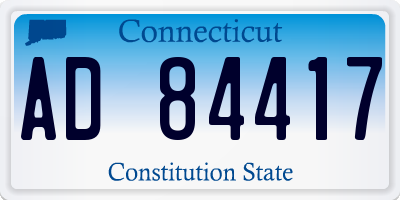 CT license plate AD84417