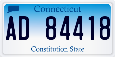 CT license plate AD84418