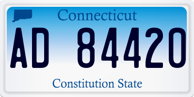 CT license plate AD84420