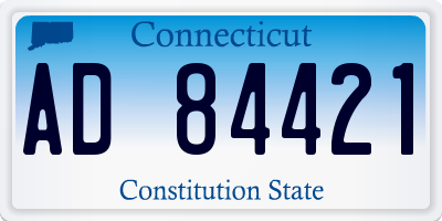 CT license plate AD84421
