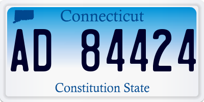 CT license plate AD84424
