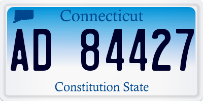 CT license plate AD84427