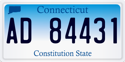 CT license plate AD84431
