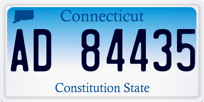 CT license plate AD84435