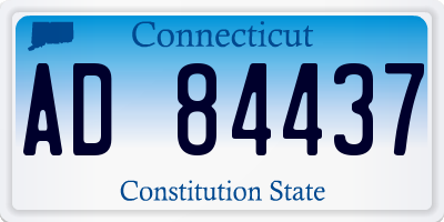 CT license plate AD84437