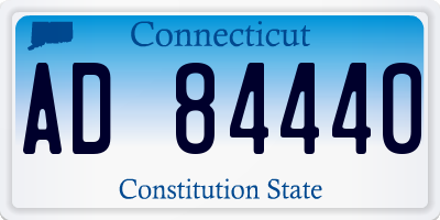 CT license plate AD84440