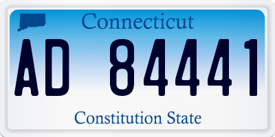 CT license plate AD84441