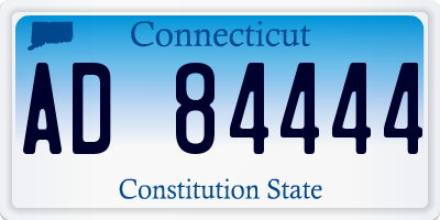 CT license plate AD84444