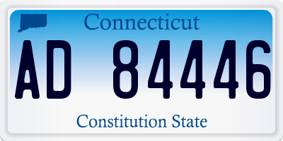 CT license plate AD84446