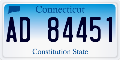 CT license plate AD84451