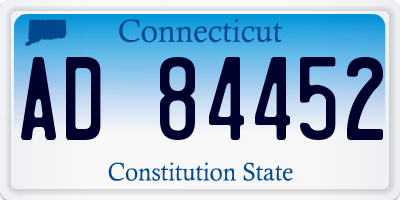 CT license plate AD84452