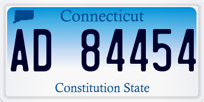 CT license plate AD84454