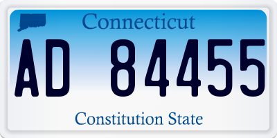 CT license plate AD84455