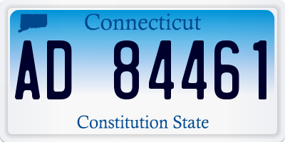 CT license plate AD84461