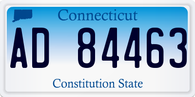 CT license plate AD84463