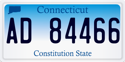 CT license plate AD84466