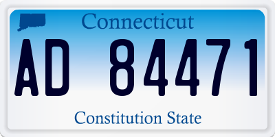 CT license plate AD84471