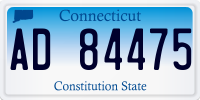 CT license plate AD84475
