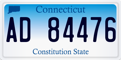 CT license plate AD84476