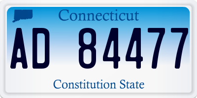 CT license plate AD84477