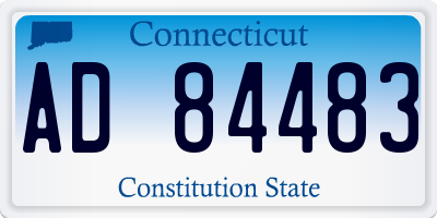 CT license plate AD84483