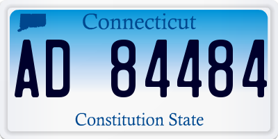 CT license plate AD84484
