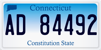 CT license plate AD84492