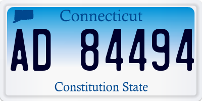 CT license plate AD84494