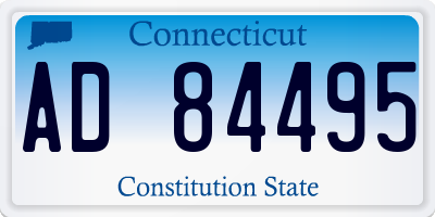 CT license plate AD84495