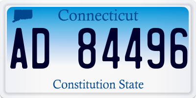 CT license plate AD84496