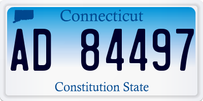 CT license plate AD84497