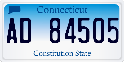 CT license plate AD84505