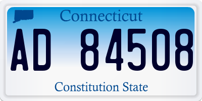 CT license plate AD84508