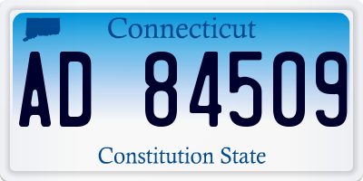 CT license plate AD84509