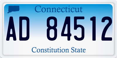 CT license plate AD84512