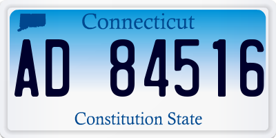 CT license plate AD84516