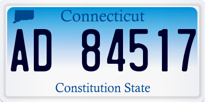 CT license plate AD84517