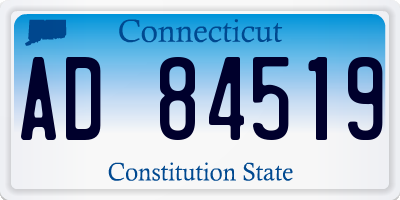 CT license plate AD84519